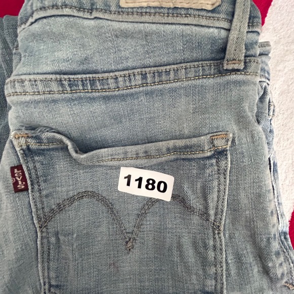 Levis 712 Slim Jeans Light Wash Blue Mid Rise Denim 29x27 - Picture 11 of 11